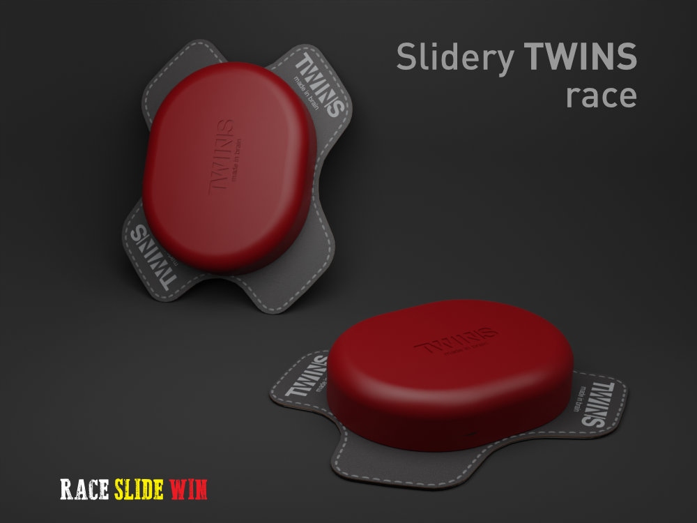 Kolenní slidery Twins Race red Dárek slidery pitbike