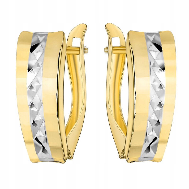 Zlaté Náušnice Anglické pr. 585 Diamantové 14k