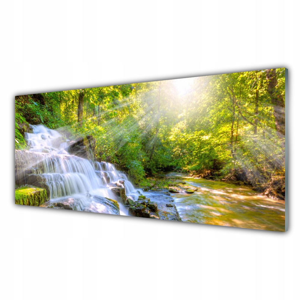 

Obraz akrylowy ścienny 125x50 Wodospad Las Natura