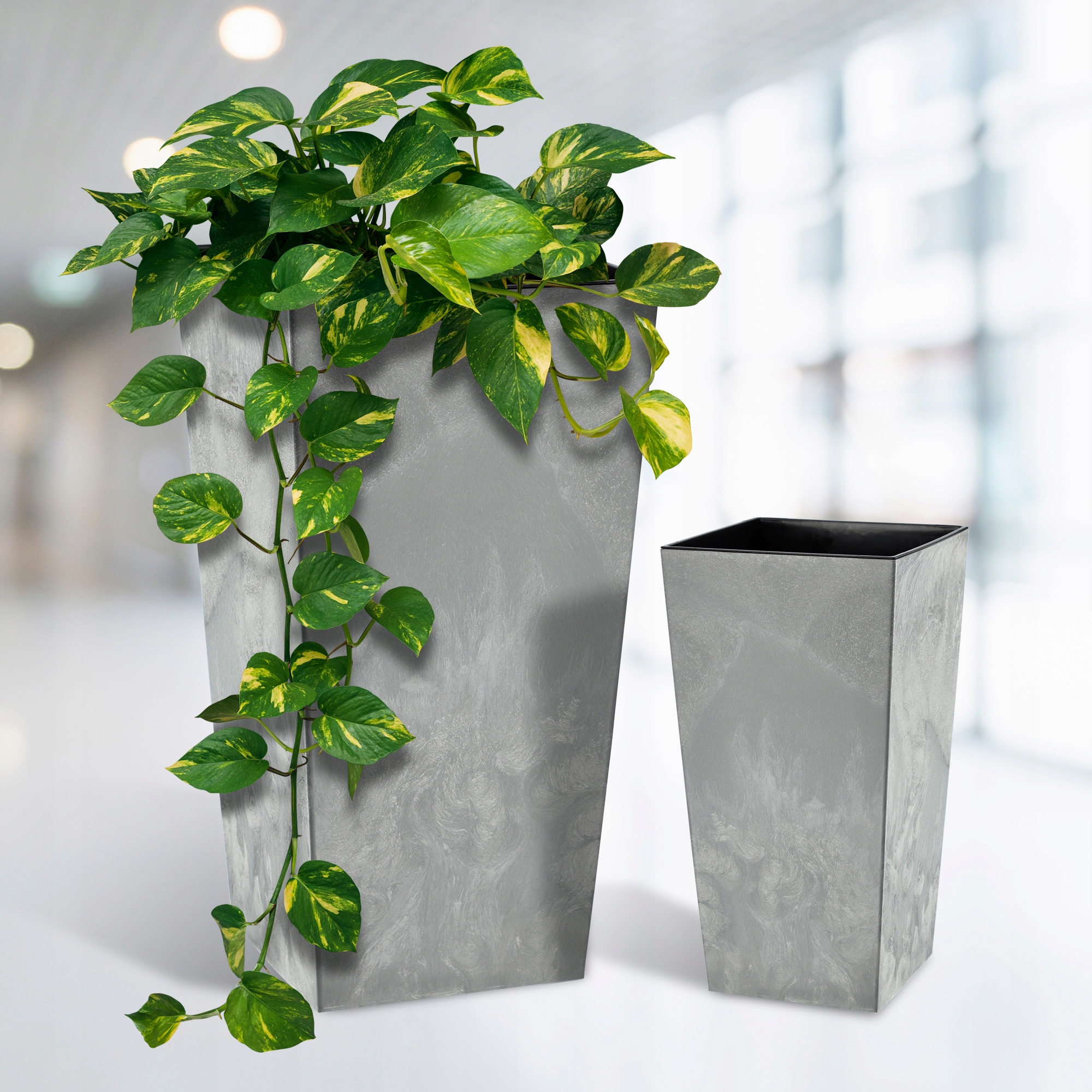 DONICZKA DONICA NA KWIATY 36cm OSŁONKA Z WKŁADEM WYSOKA KWIETNIK Marka Kadax