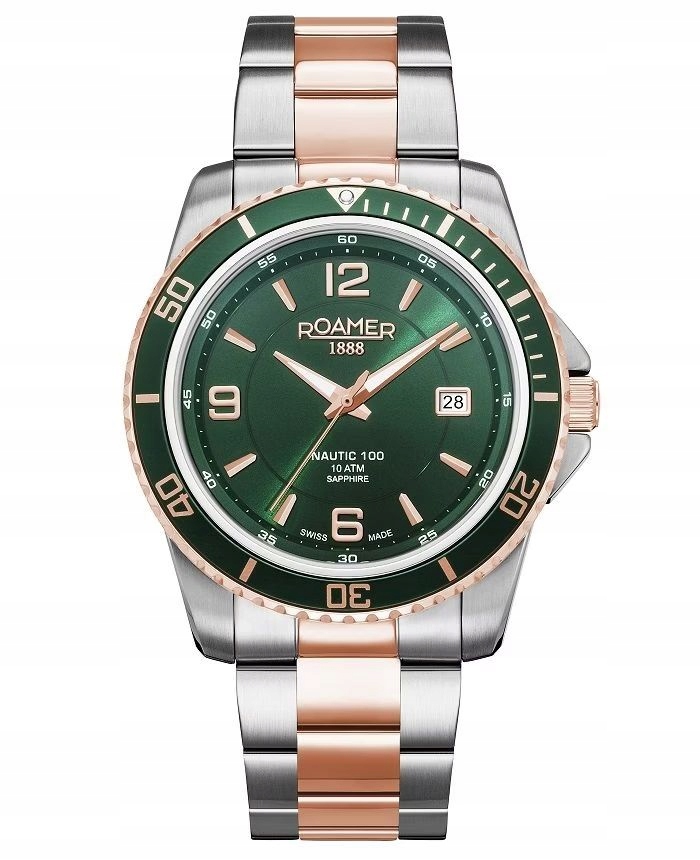 Zegarek Roamer Nautic 100 862844-49-75-20 43mm 10ATM