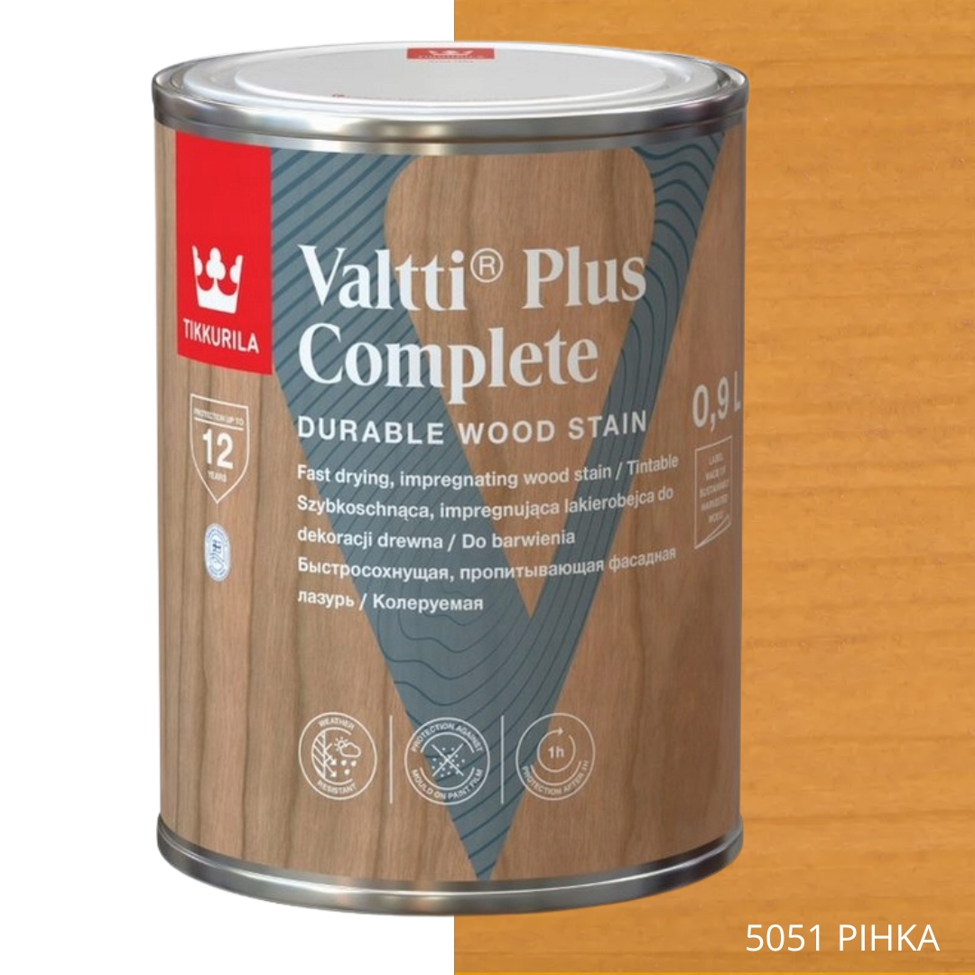 LAKIEROBEJCA TIKKURILA VALTTI PLUS COMPLETE 0,9L KOLOR 5051 PIHKA