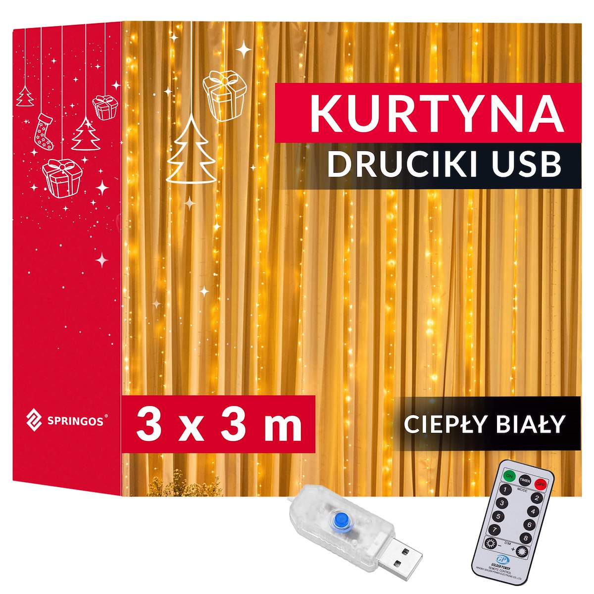 

Lampki Wiszące Sople Girlanda Świetlna Kurtyna Led