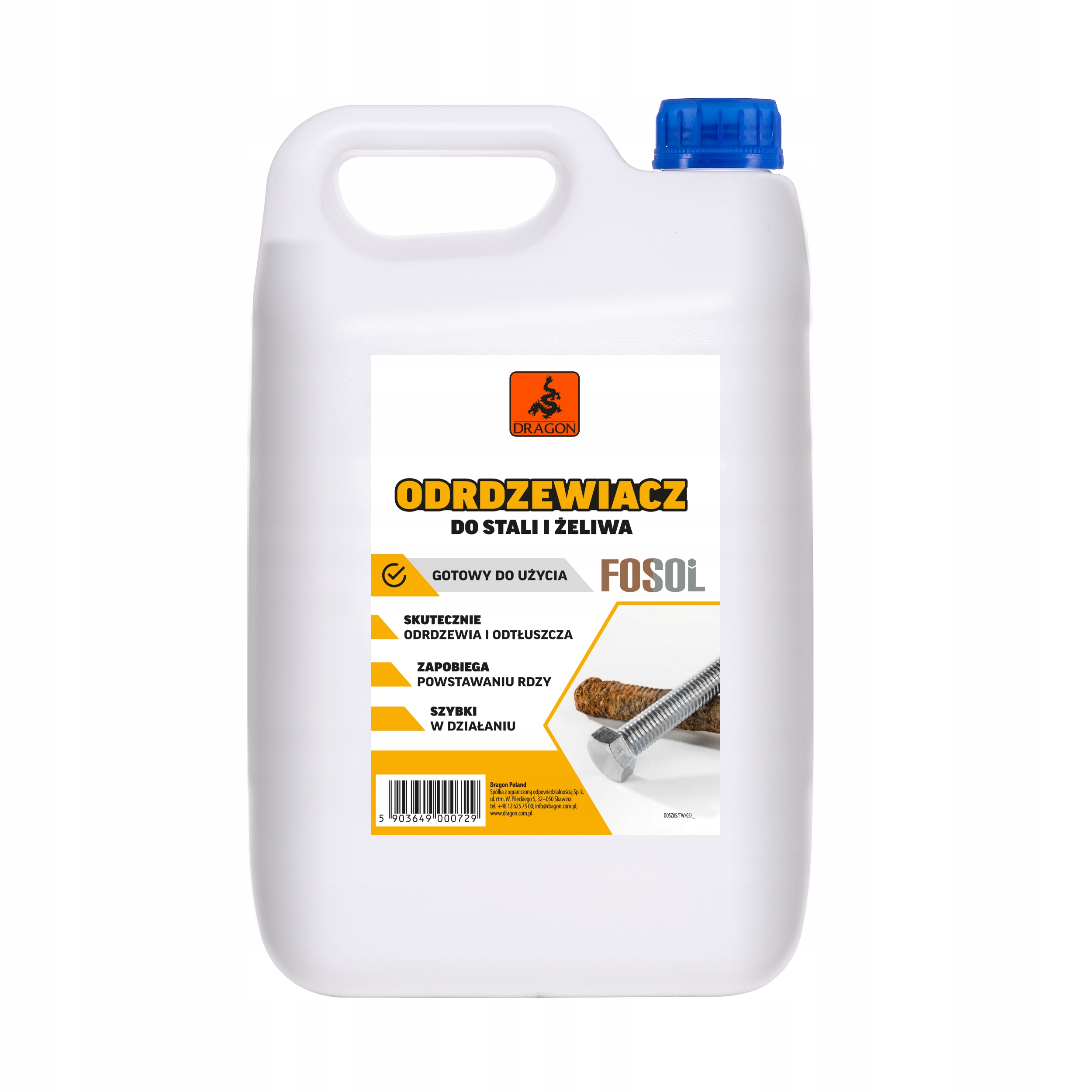 Odrdzewiacz do Stali i Żeliwa 5 l Dragon