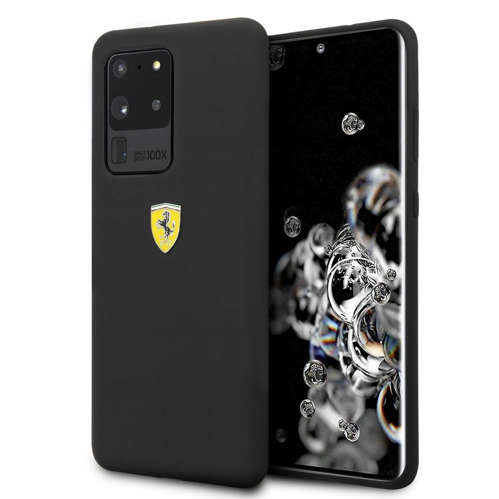 Etui Ferrari Silicone na Samsung Galaxy S20 Ultra czarne Ferrari