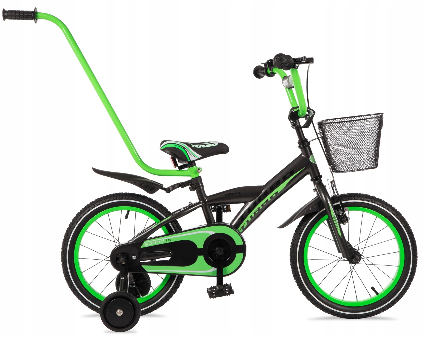 Polski Rower Dziecięcy Bmx 16 cali Rowerek prowadnik kółka boczne koszyk