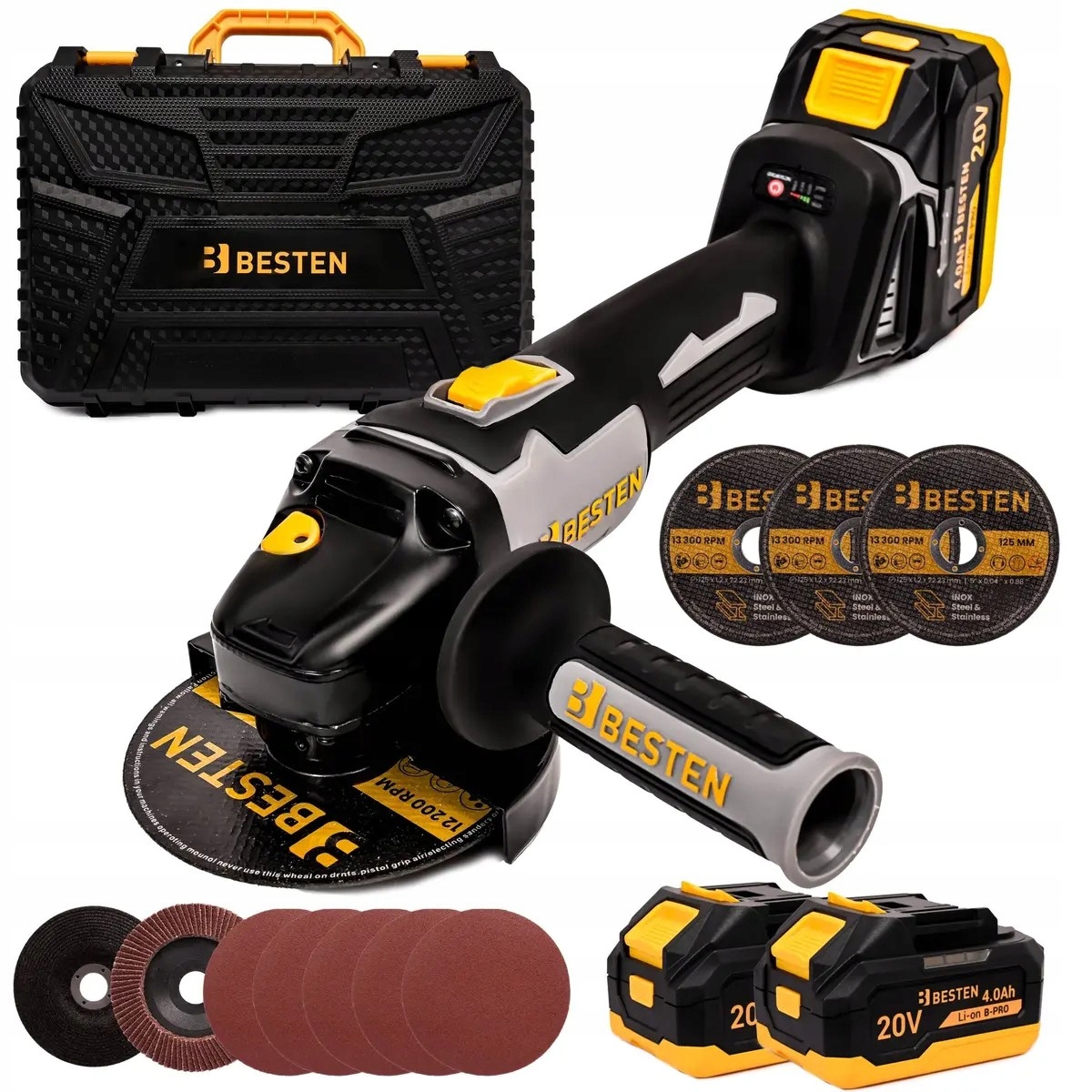 Úhlová bruska Besten 850 W 20 V