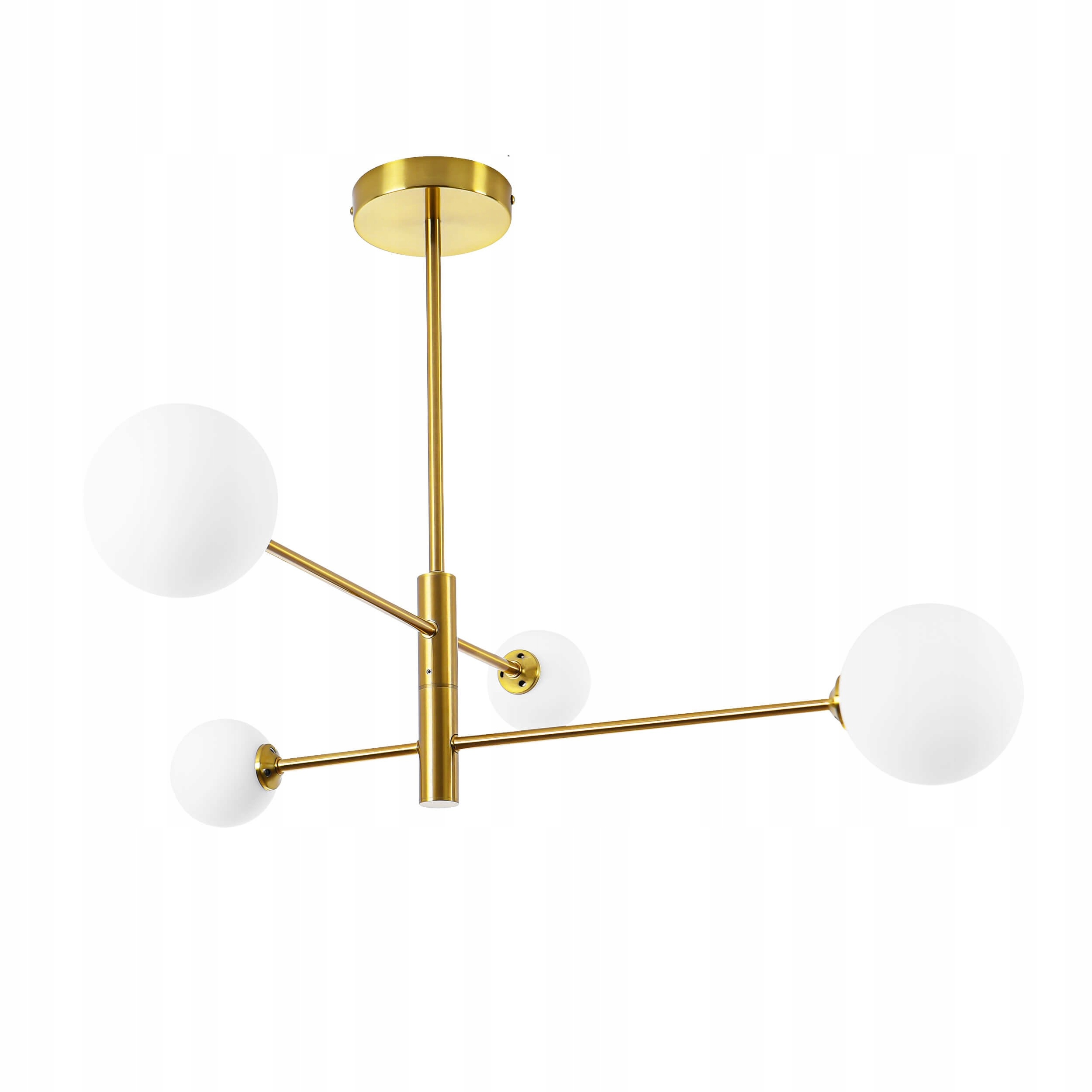 Závesná lampa zlatá, biele gule, moderná, nastaviteľná Light Prestige