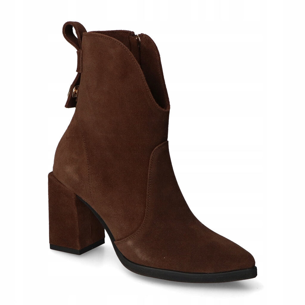 Kotníkové Kotníkové Boty Damiss DS-944/2/A v čokoládové semišové barvě, velikost 39