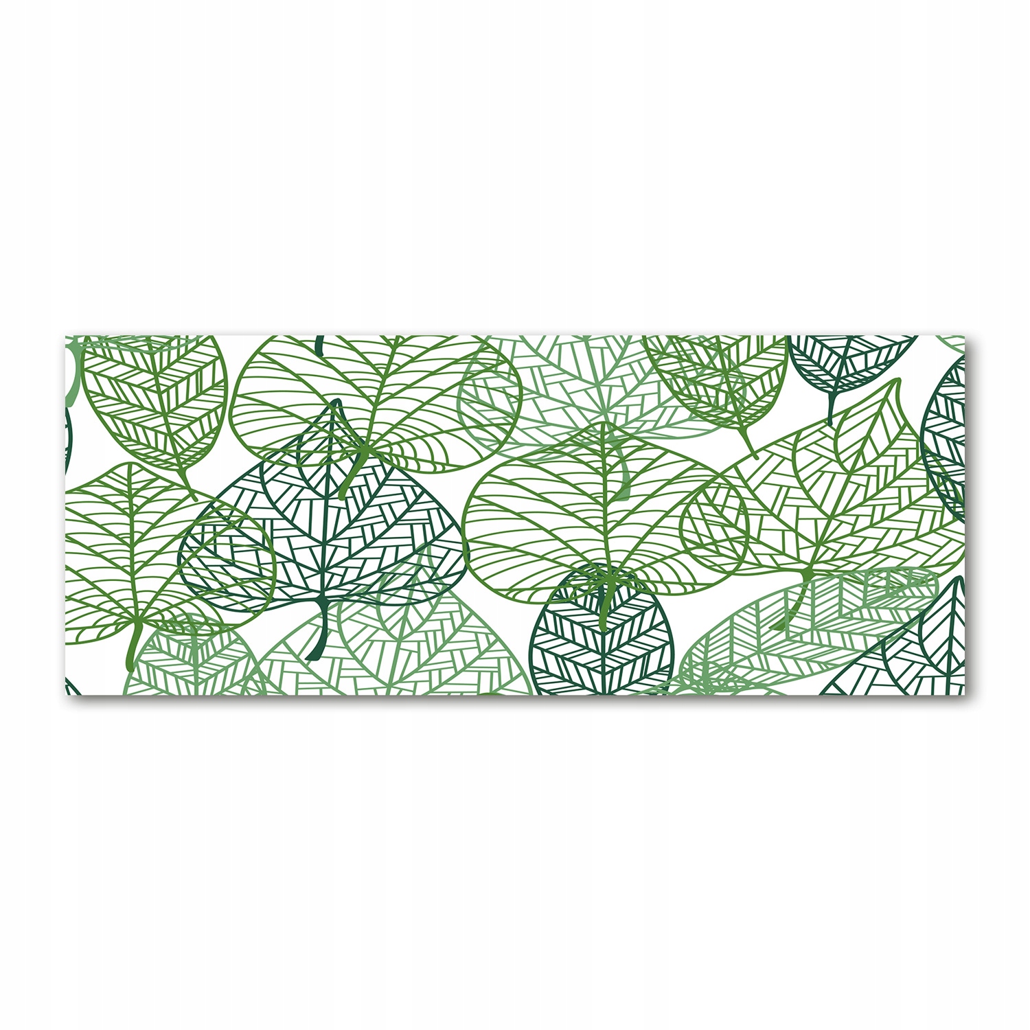 

Foto obraz szkło akryl Zielone liście wzór 125x50