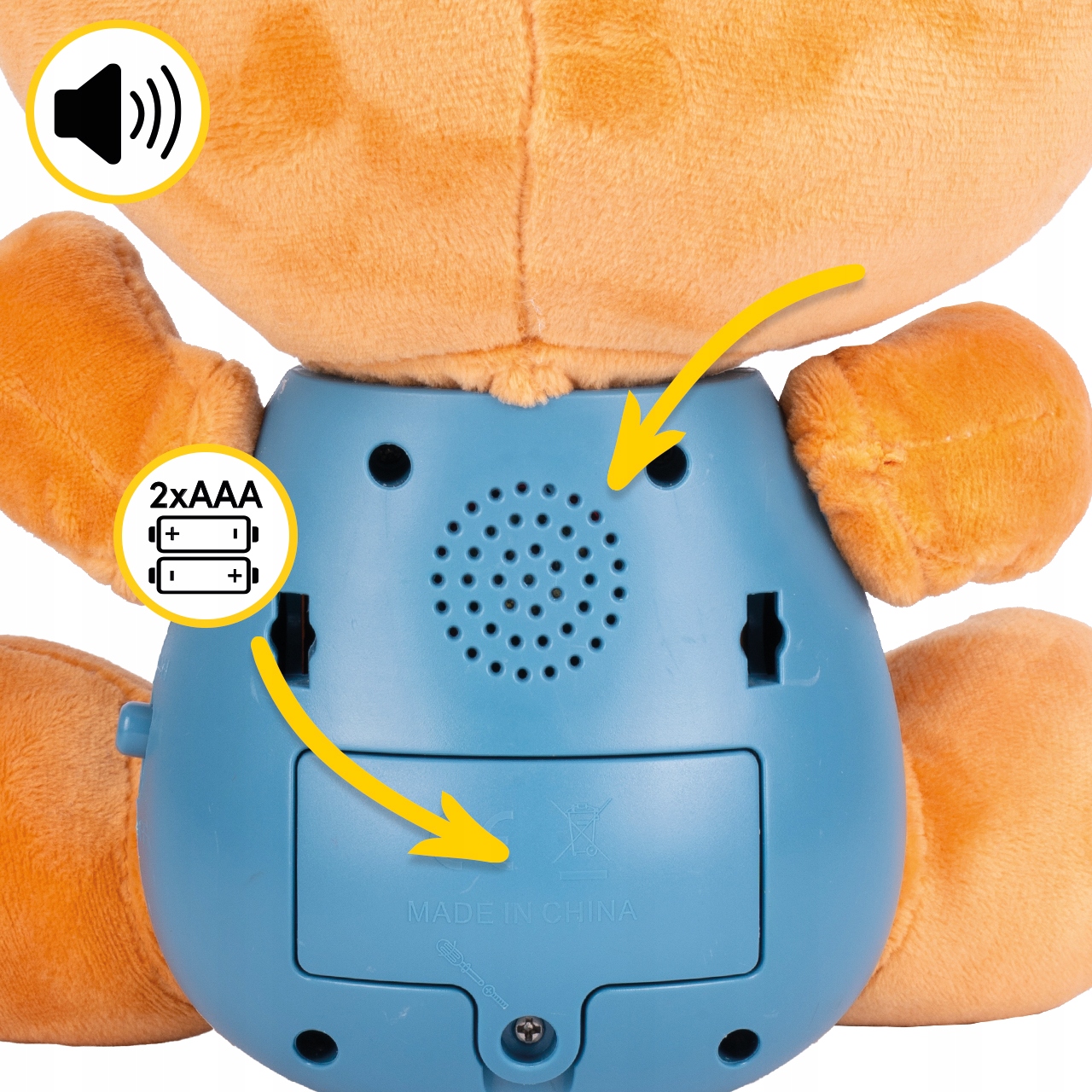 INTERAKTÍVNA VZDELÁVACIA PLYŠOVÁ HRAČKA MASKOT MEDVEDÍK PRE DETI Materiál: plast