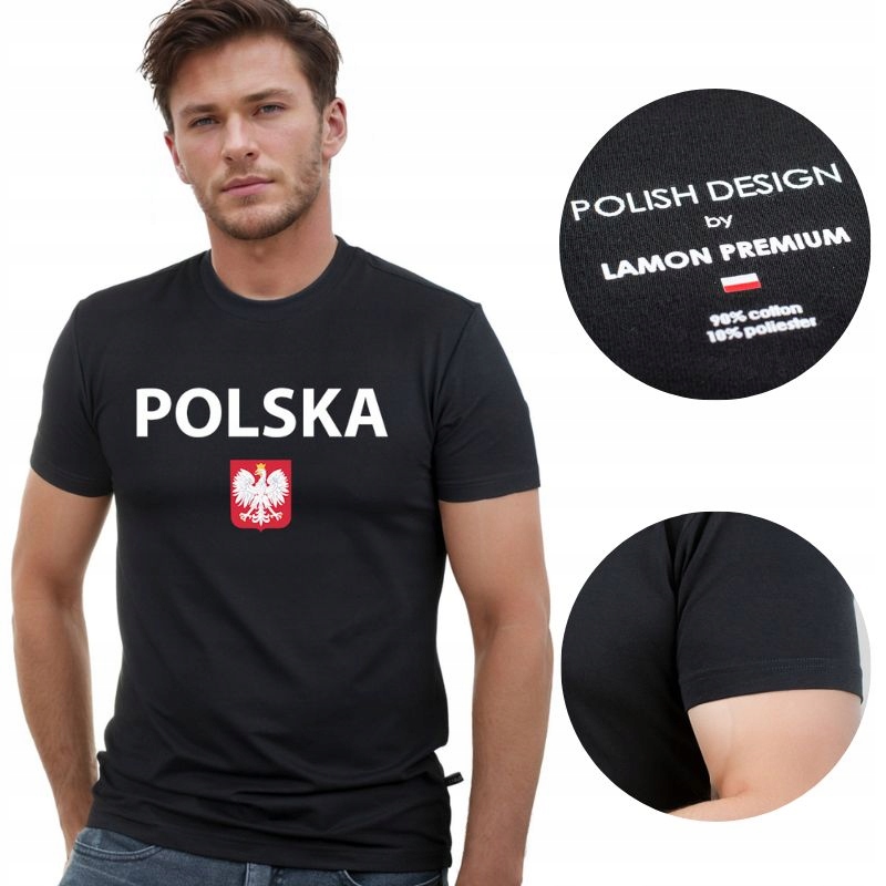Černá tričko fanouška Polský reprezentace, tričko XXL