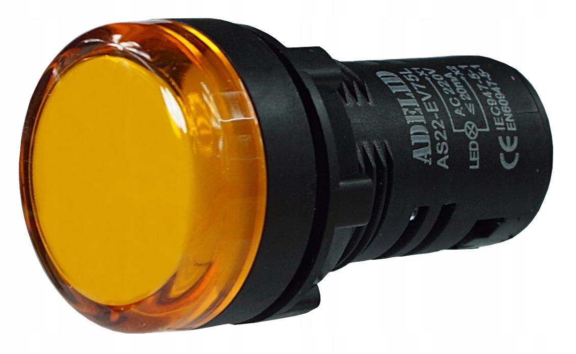 КОНТРОЛЬНАЯ ЛАМПОЧКА УПРАВЛЕНИЯ СВЕТОДИОДНАЯ 24В 22ММ ЖЕЛТАЯ купить в ...