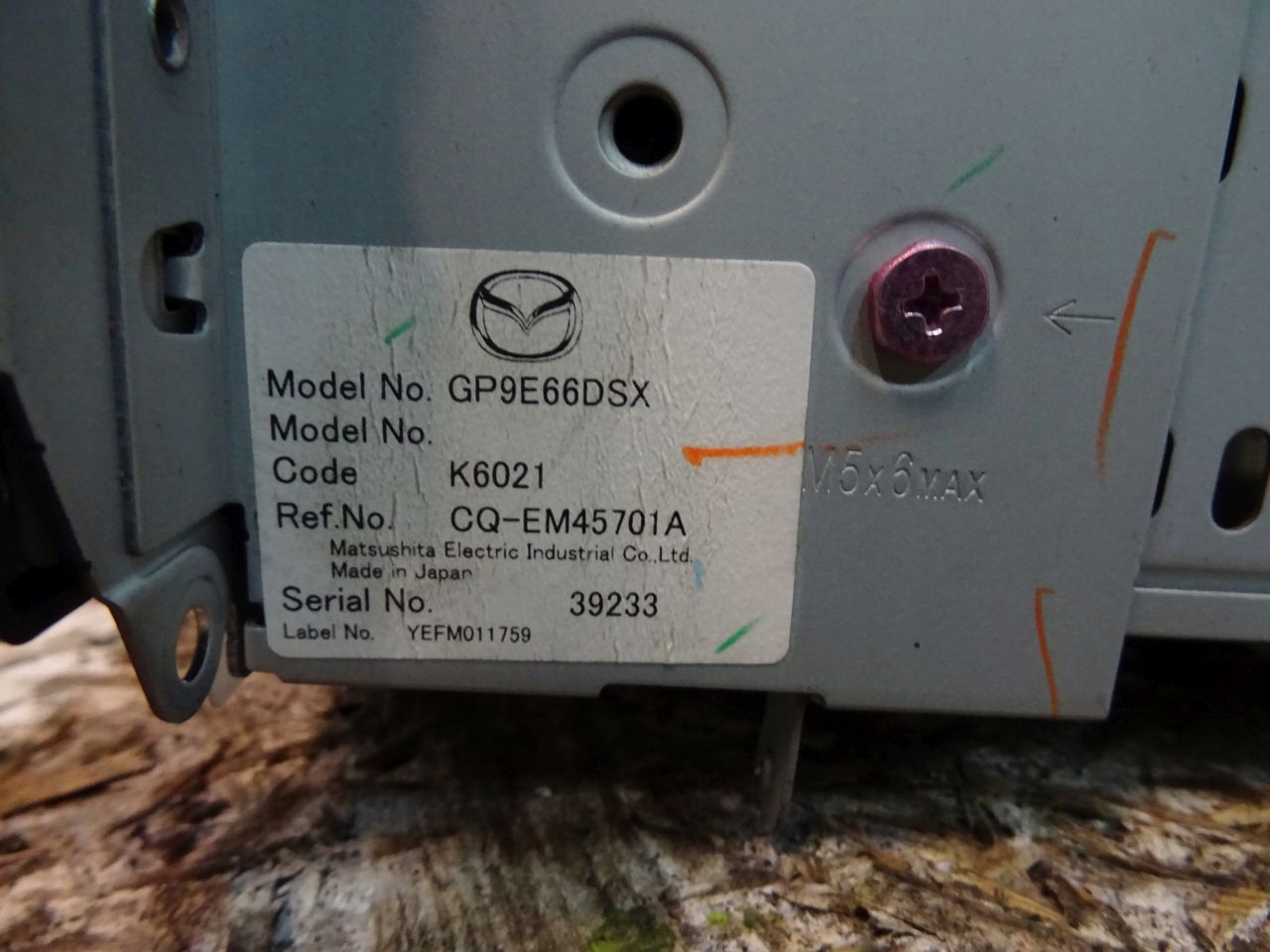 MAZDA 6 RADIO CQ EM4570AK