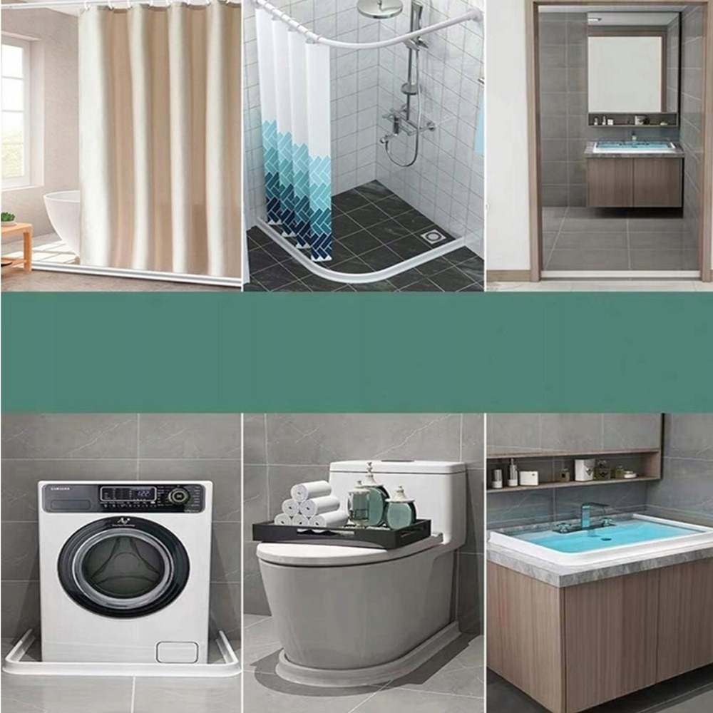 200CM TAŚMA ZATRZYMUJĄCA WODĘ, PRÓG USZCZELNIAJĄCY DRZWI PRYSZNICOWYCH Kolor biały