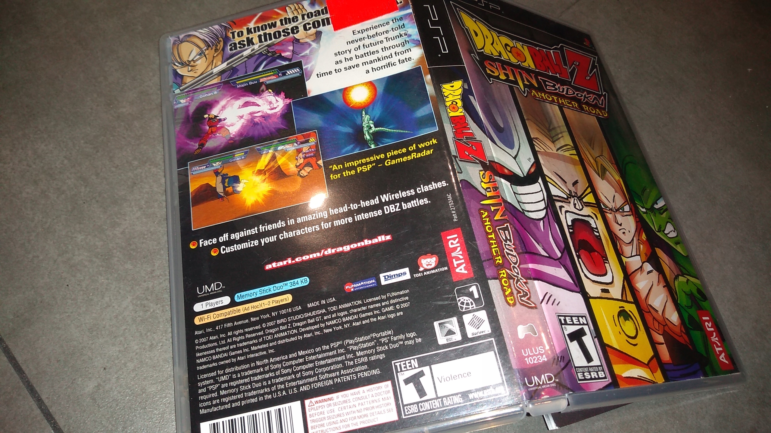 DRAGON BALL Z SHIN BUDOKAI ANOTHER ROAD RZADKOŚĆ EAN (GTIN) 3391891955591