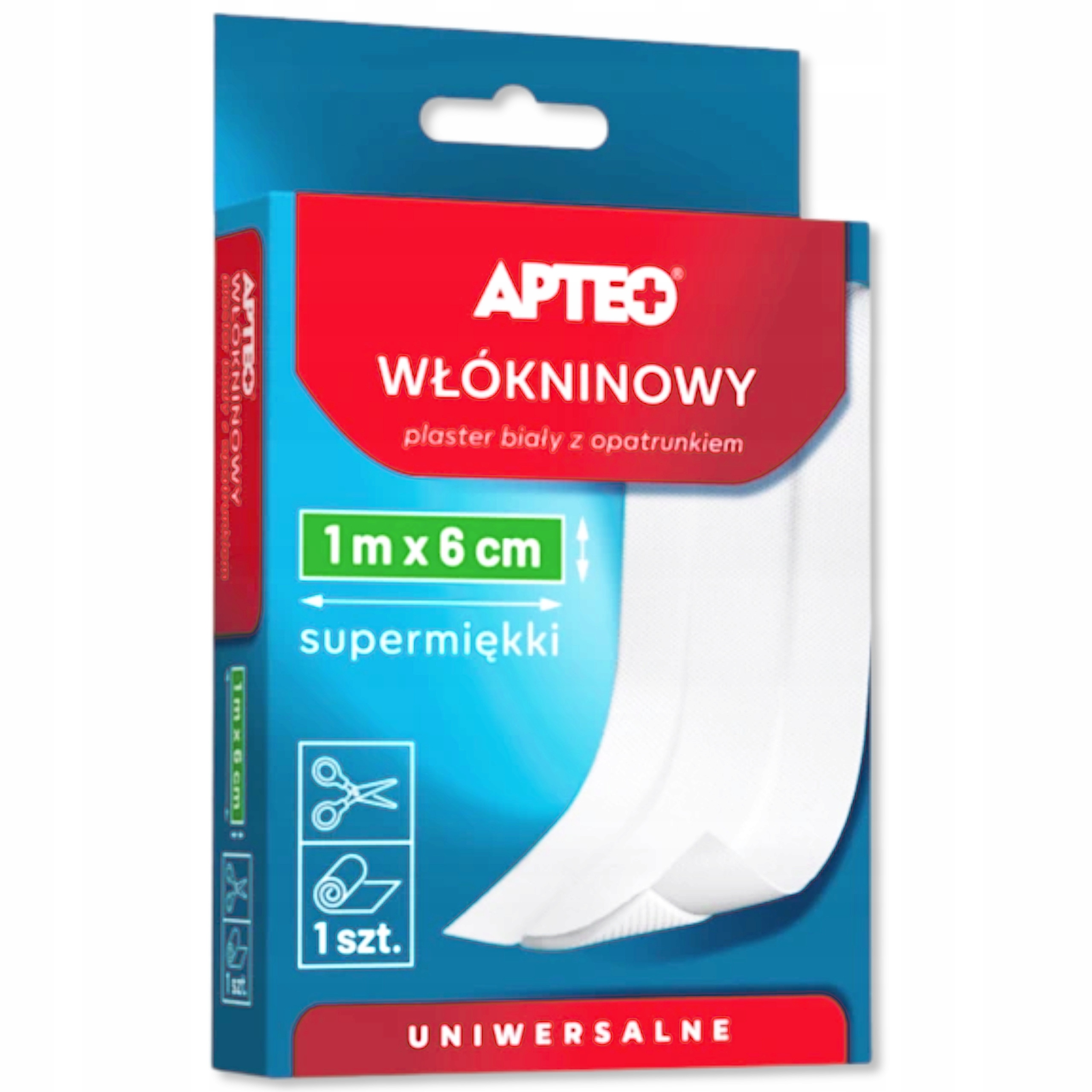 

Plaster włókninowy z opatrunkiem Apteo 1 m x 6 cm