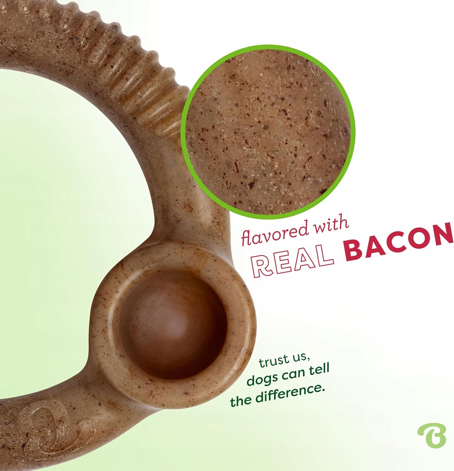 Benebone Ring Kousátko pro velké psy Chuť slaniny Odolná