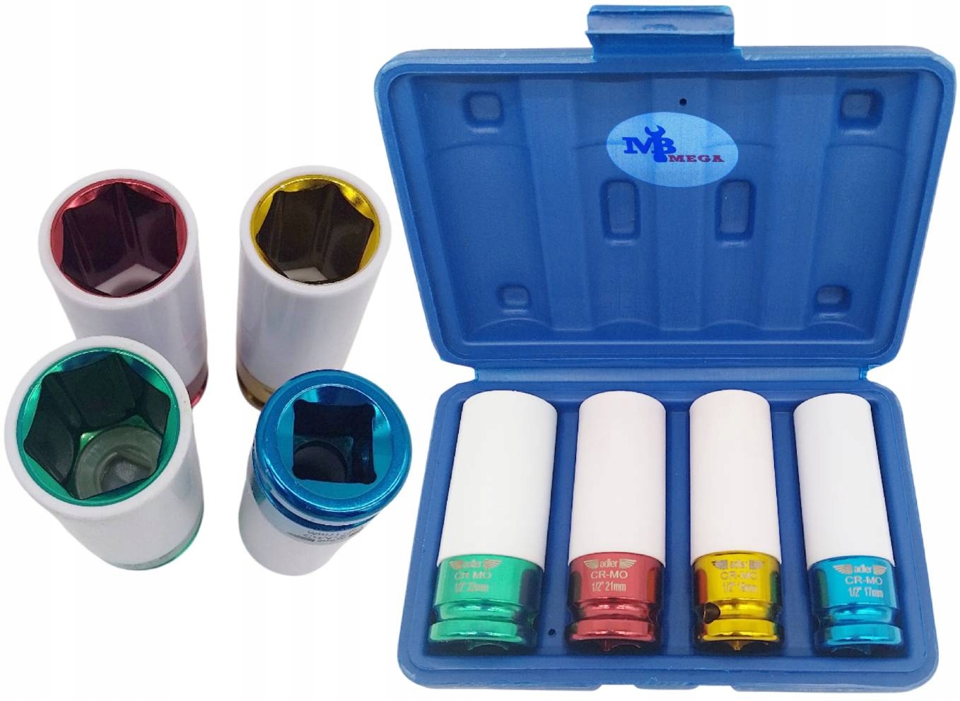 Adler Nasadki Udarowe Do Felg Aluminiowych 4 szt. 17 19 21 22mm Nasadka