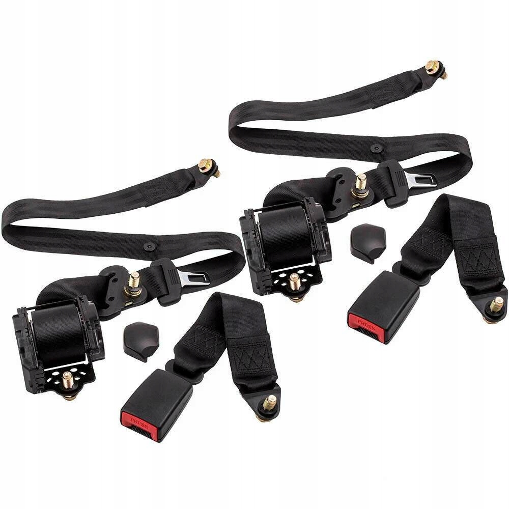 2ks Bezpečnostní Pás 3-BODOVÝ Zámek A Spona