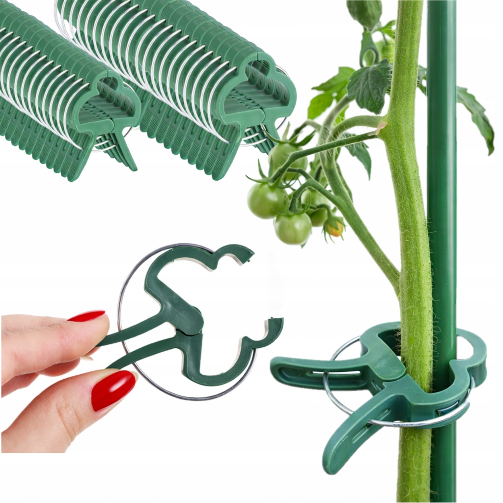KLIPSY DO ROŚLIN 60 szt. ZAPINKI KLIPSY DO ZAPINANIA POMIDORÓW ROŚLIN PĘDÓW