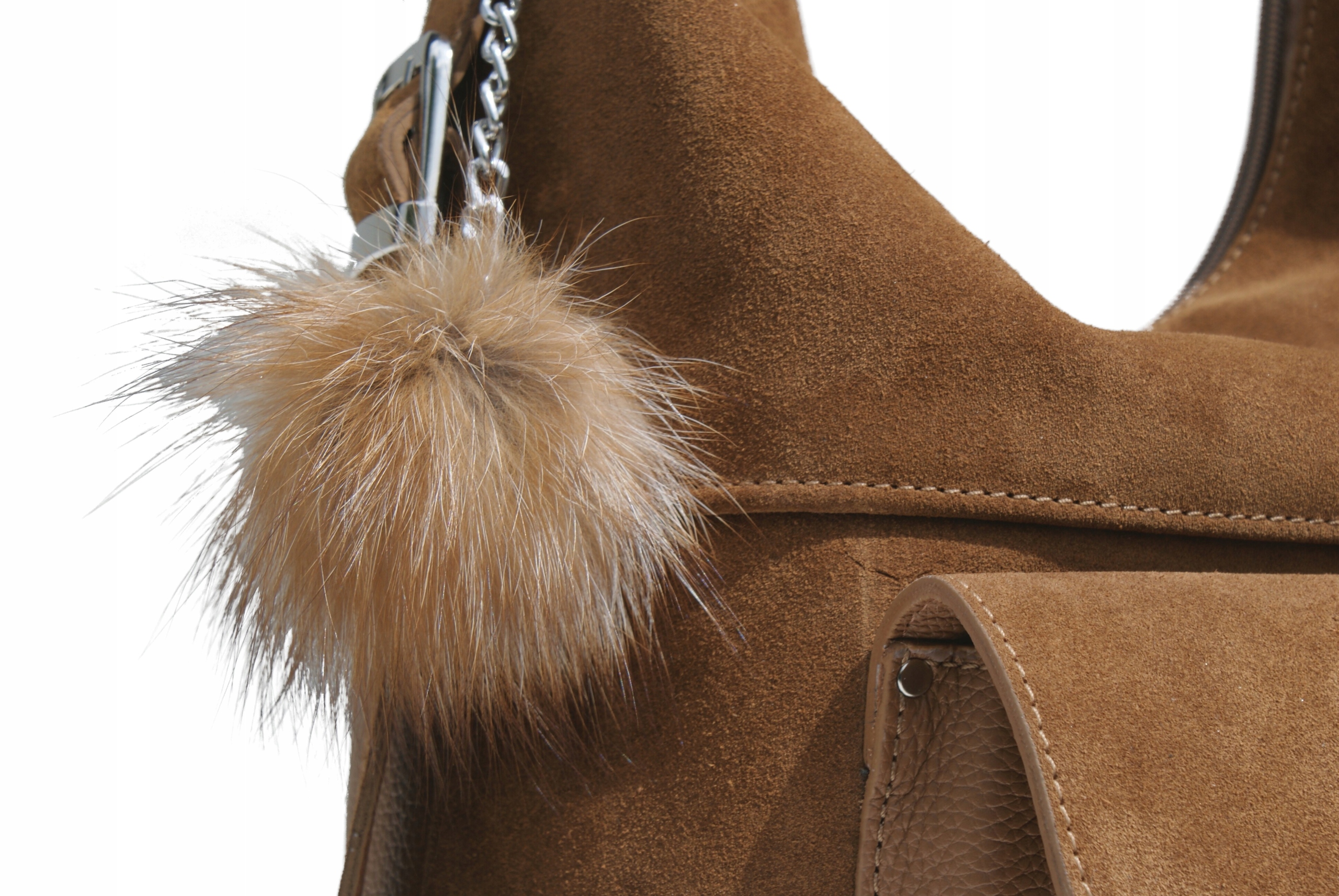 TOREBKA DAMSKA SKÓRZANA ZAMSZ PLECAK 2W1 A4 RUDY Cechy dodatkowe kieszonka na telefon