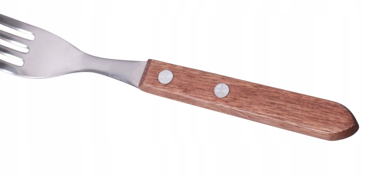 6x widelec stołowy z drewnianą rączką SZTUĆCE do grilla na piknik Liczba sztuk 6 szt.