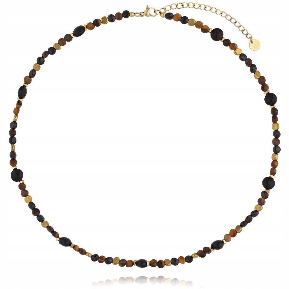 Dámský hnědý náhrdelník By Dziubeka 45 cm