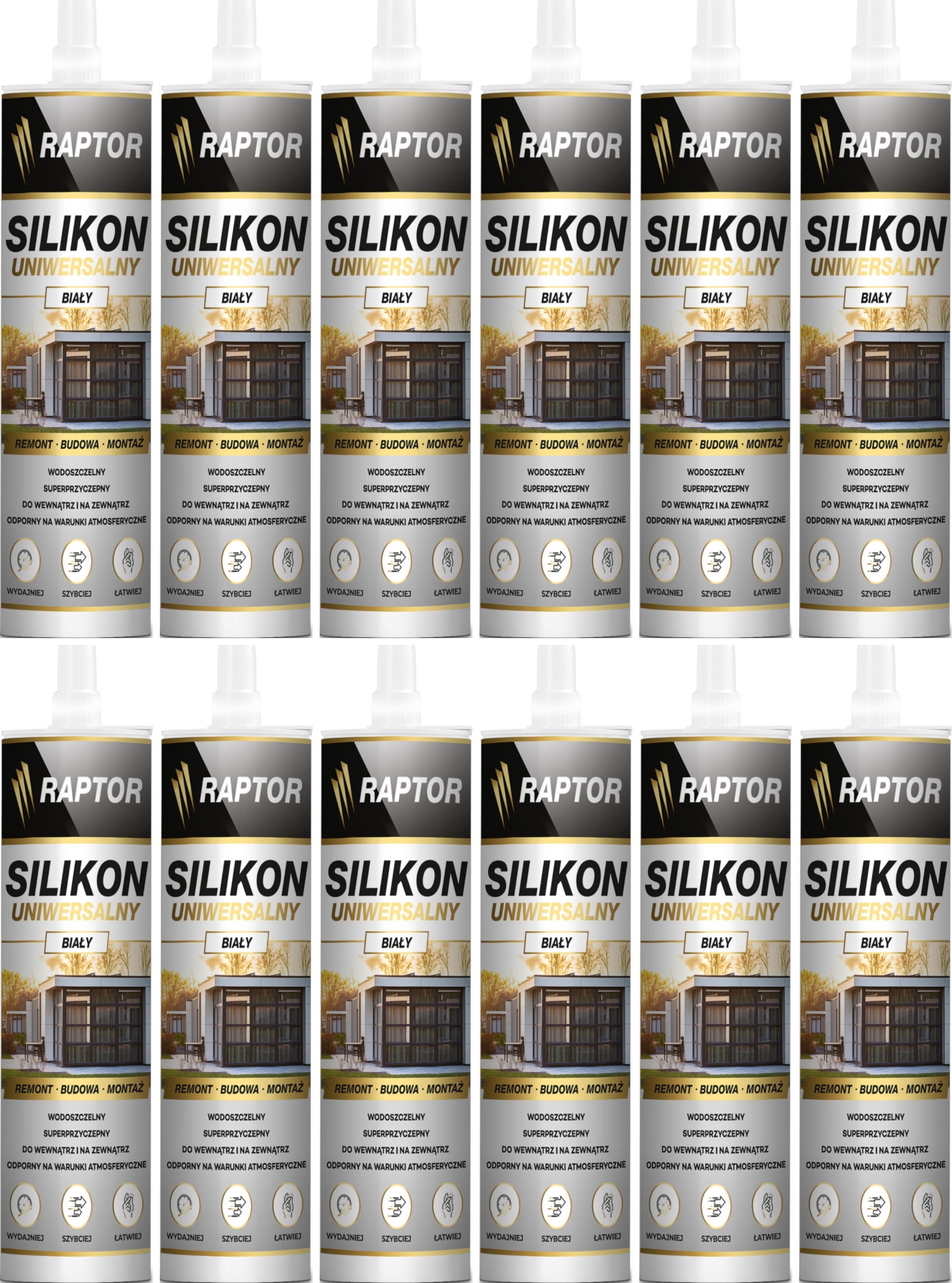 Univerzální silikon Bílá barva 280 ml Raptor