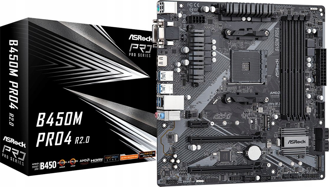 

Płyta główna ASRock B450M PRO4-F R2.0 Micro Atx