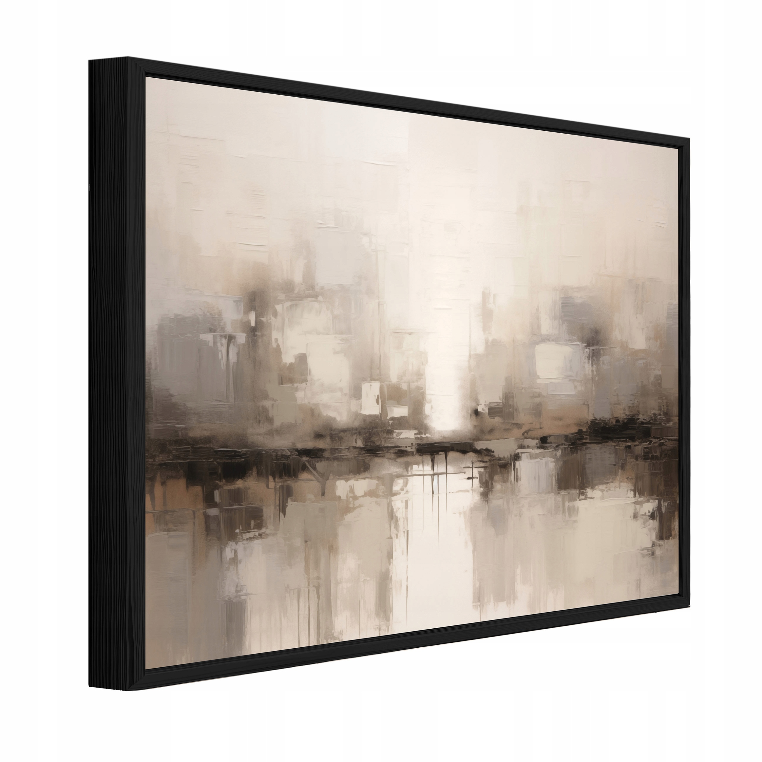 Obraz V Černém Rámu Na Plátně Abstrakce Boho Obývací Pokoj Ložnice 60x40