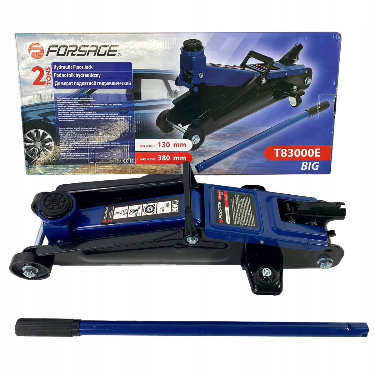 Hydraulický zdvihák pákový Nosnosť 2T žaba guma