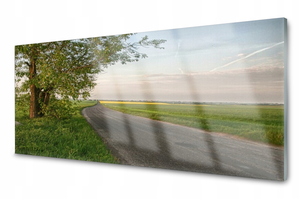 

Panel szklany do kuchni Droga Drzewo Trawa 125x50