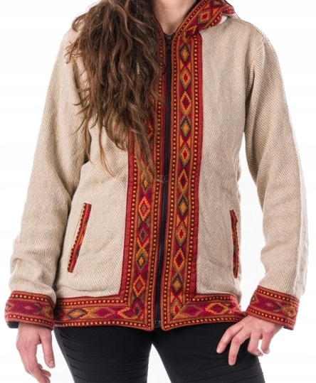 Bunda Mikina La Paz Moskitoo India Etnická Lemovka Vlna 100% Unisex vel. XL