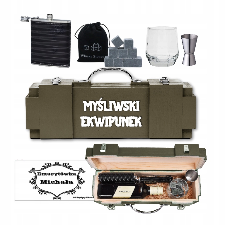 Dárková Sada pro Lovce k 18-99. narozeninám Krabička Dřevo Pevná