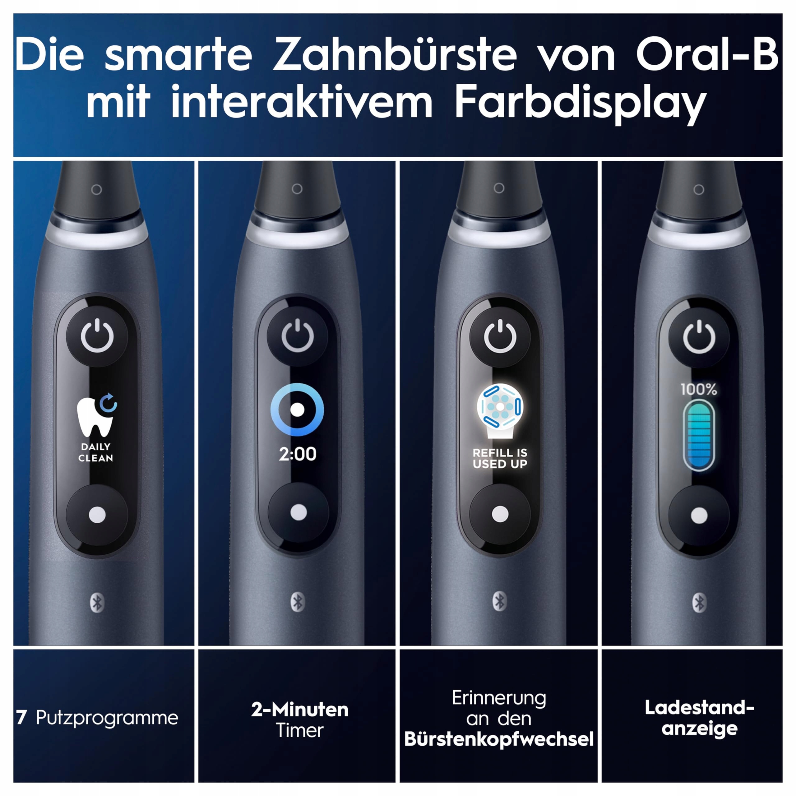 ORAL-B IO Series 9 Plus Szczoteczka Elektryczna 3 Końcówki Etui Czarny Onyx — miniatura 5