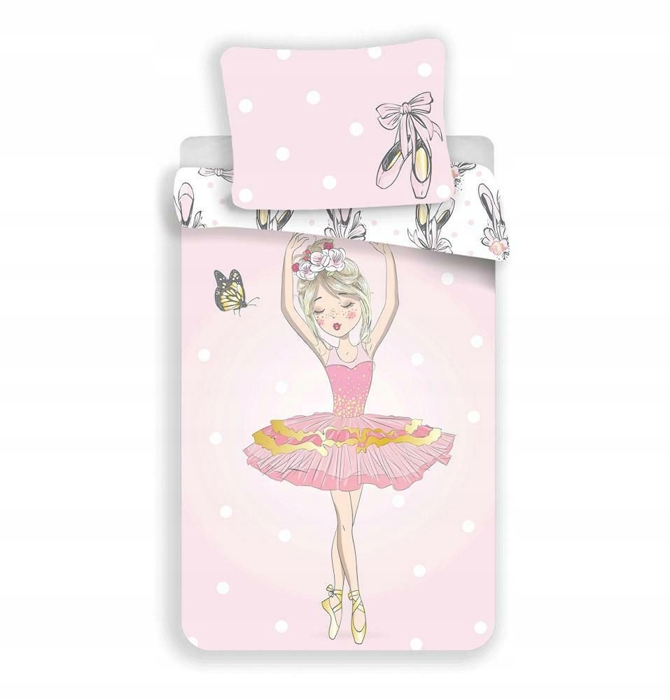 

Pościel 140x200 baletnica balerina różowa