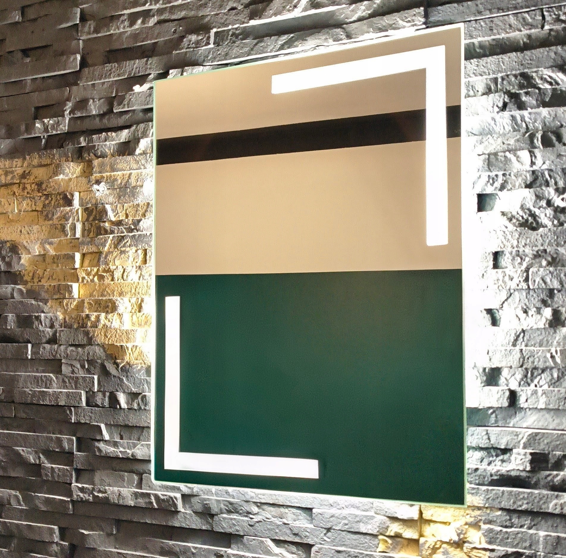 Led zrkadlo 50x50cm na dotyk Kúpeľňa, Šatník, Hotel, Kancelária, Obývačka,