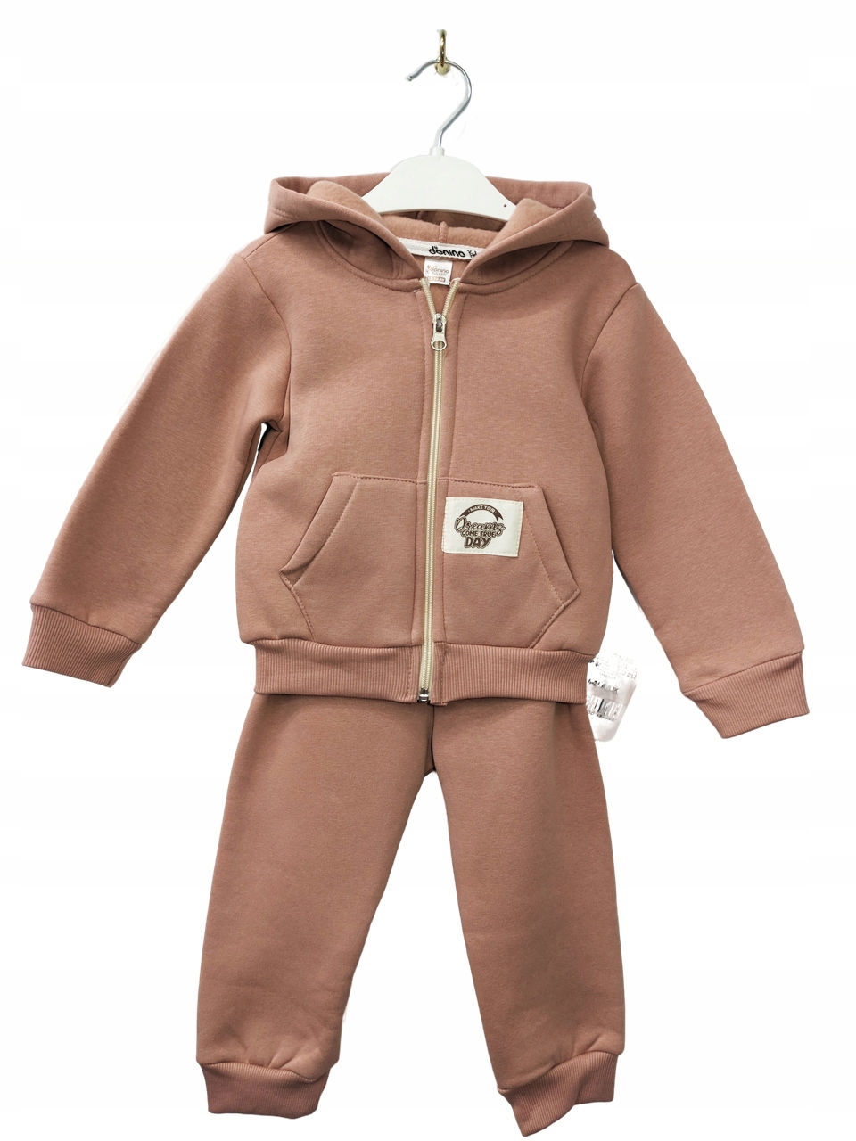 Komplet dres dla dziewczynki Ocieplane bluza spodnie rozmiar 80 (12-18 m)