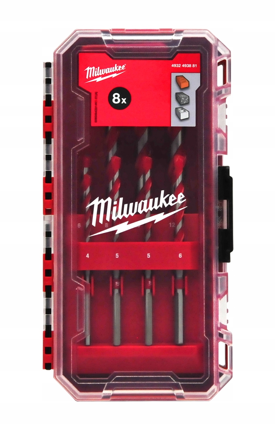 Milwaukee 4932493881 Zestaw wierteł do betonu Tct 8szt 4-12mm