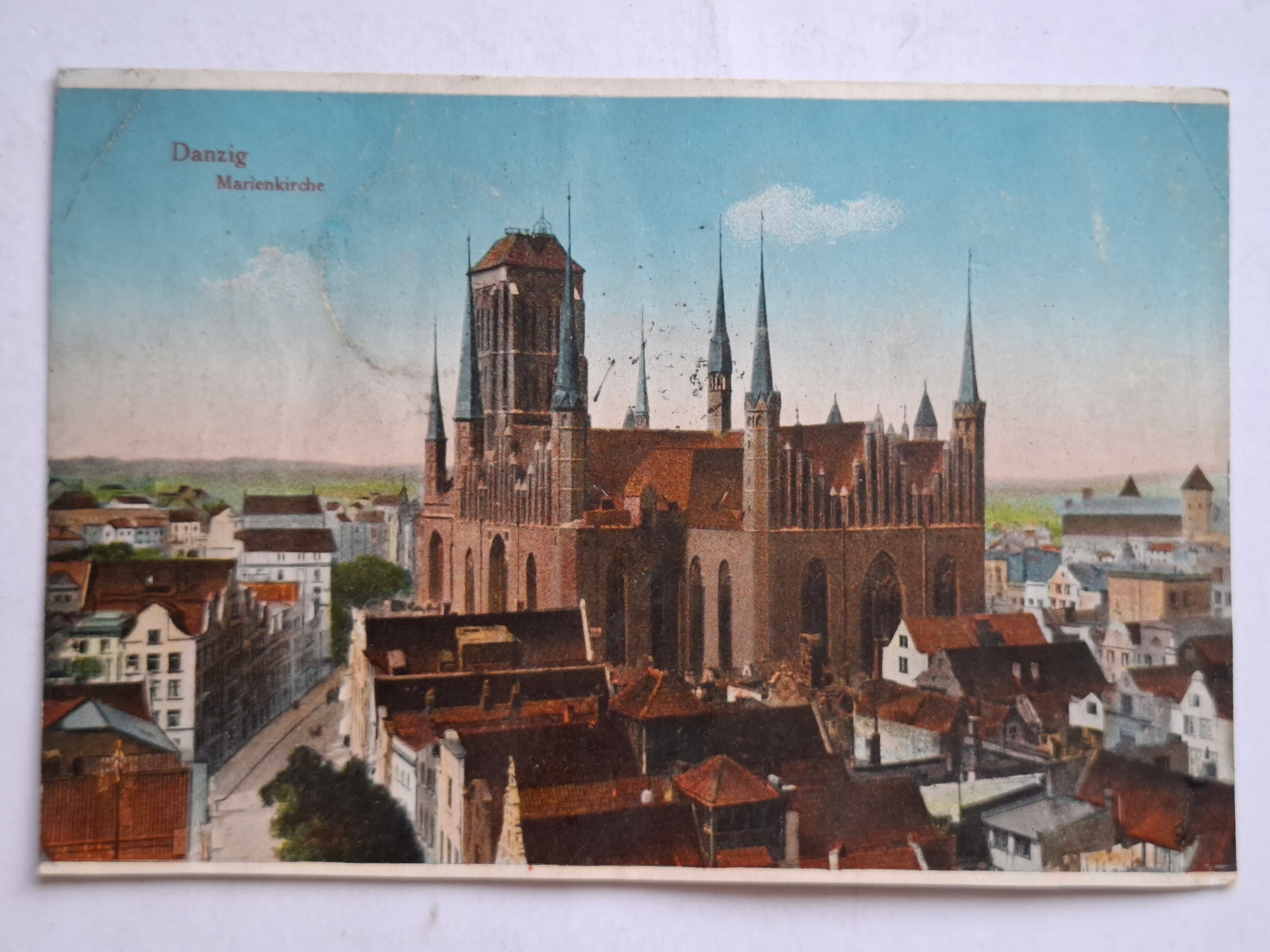 Pocztówka Danzig Gdańsk 1915 kolor