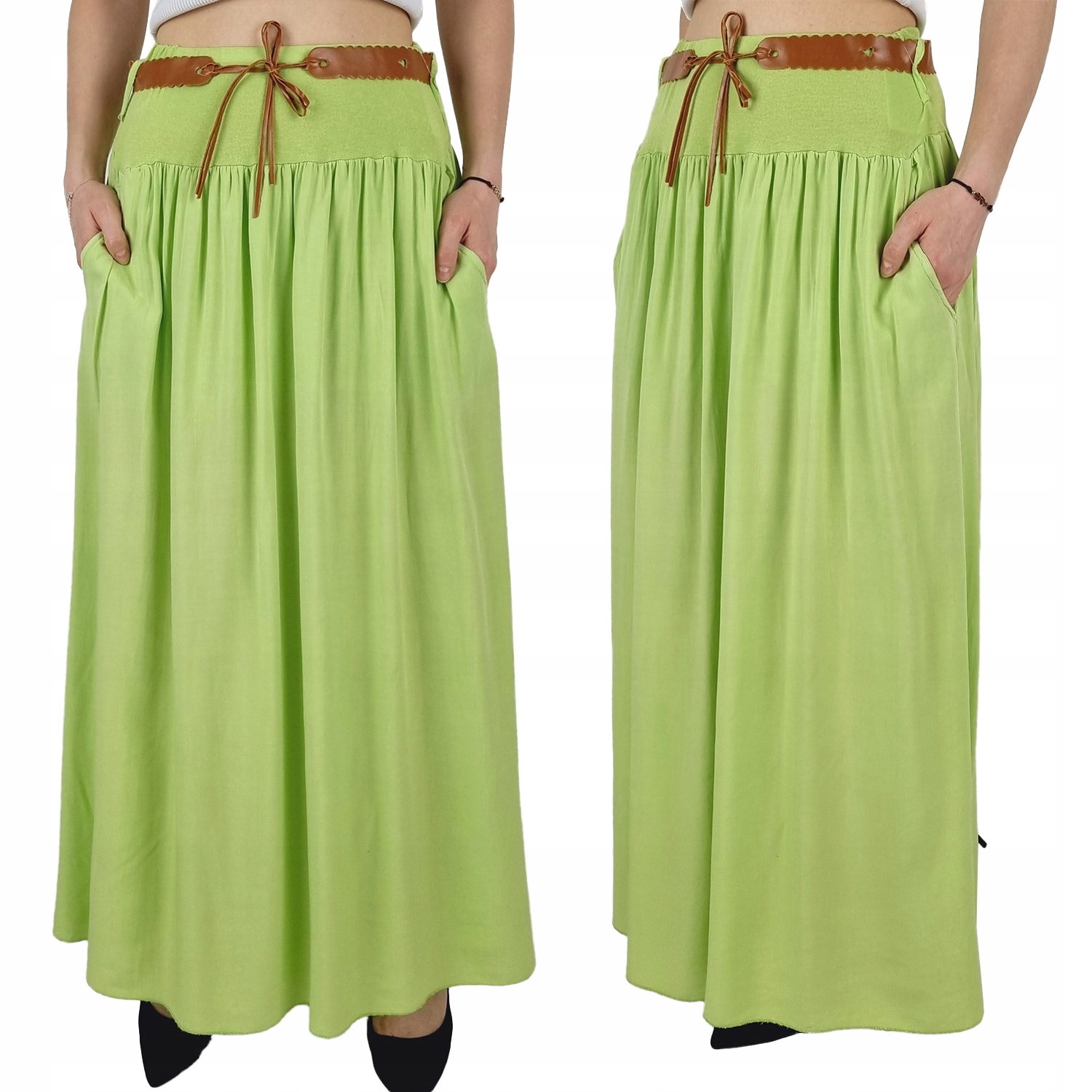 ZWIEWNA DŁUGA SPÓDNICA MAXI DO KOSTEK BOHO DAMSKA