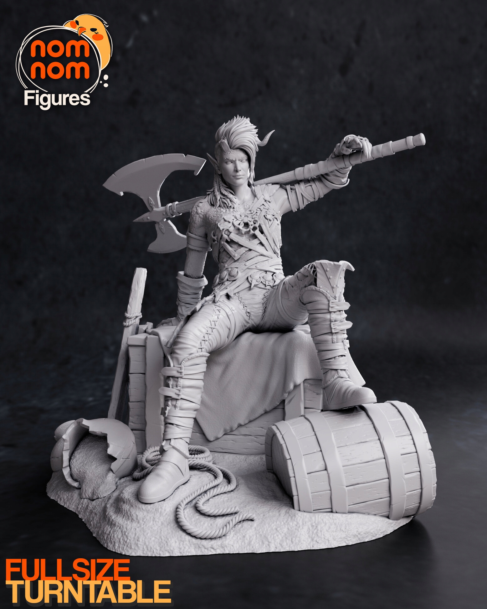 Figurka Karlach Baldurs Gate NomNom Figures 3D tisk