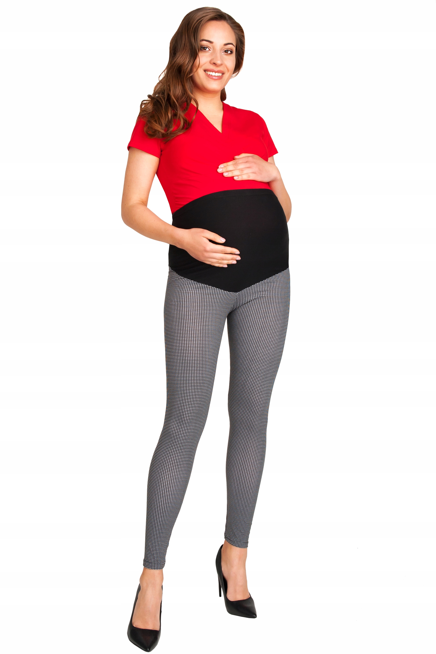 LEGINSY CIĄŻOWE GETRY ROZM XL LEGGINSY Z PANELEM Rozmiar XL