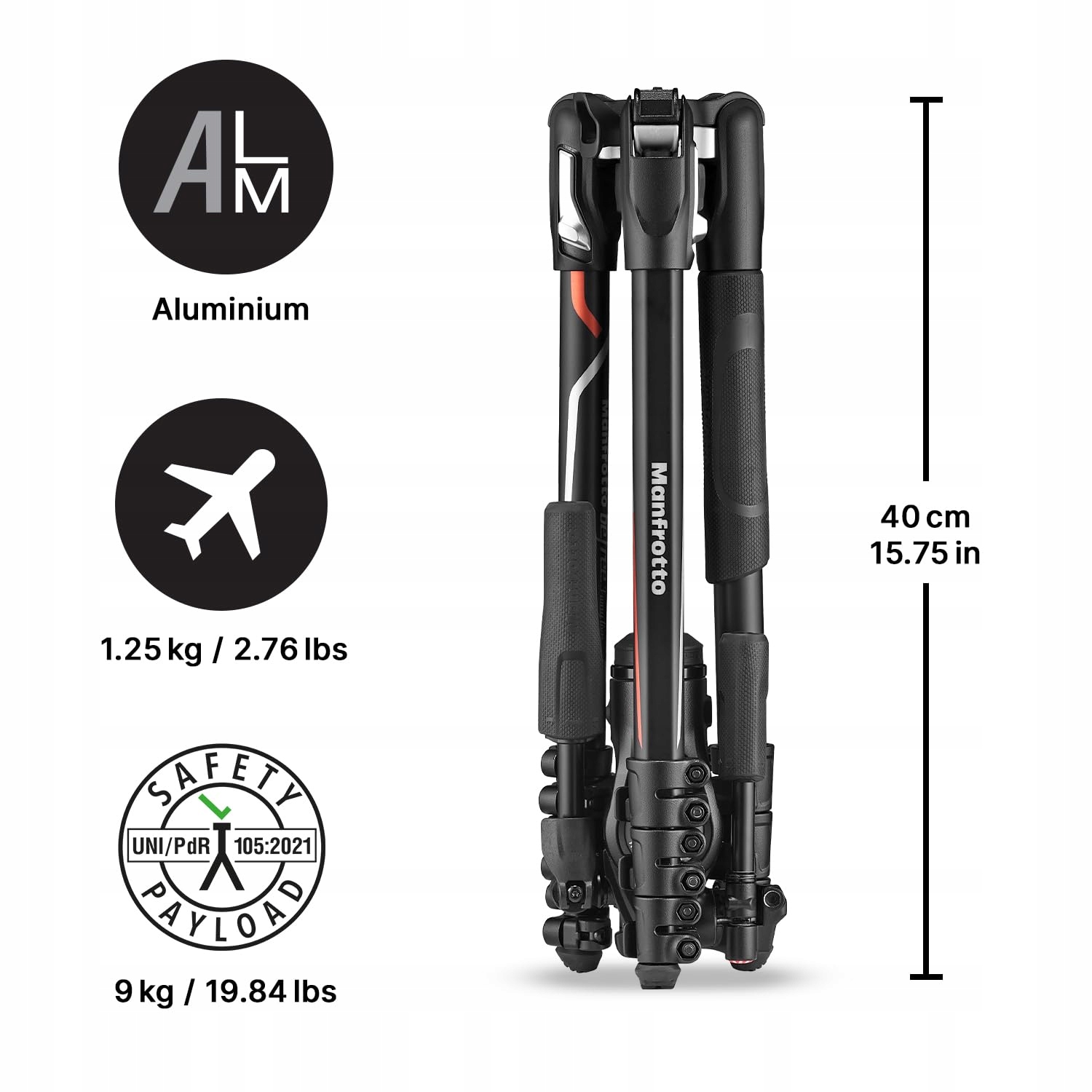 MANFROTTO Befree Advanced Statyw Aparat Sony Alpha Aluminium Podróżny — miniatura 3