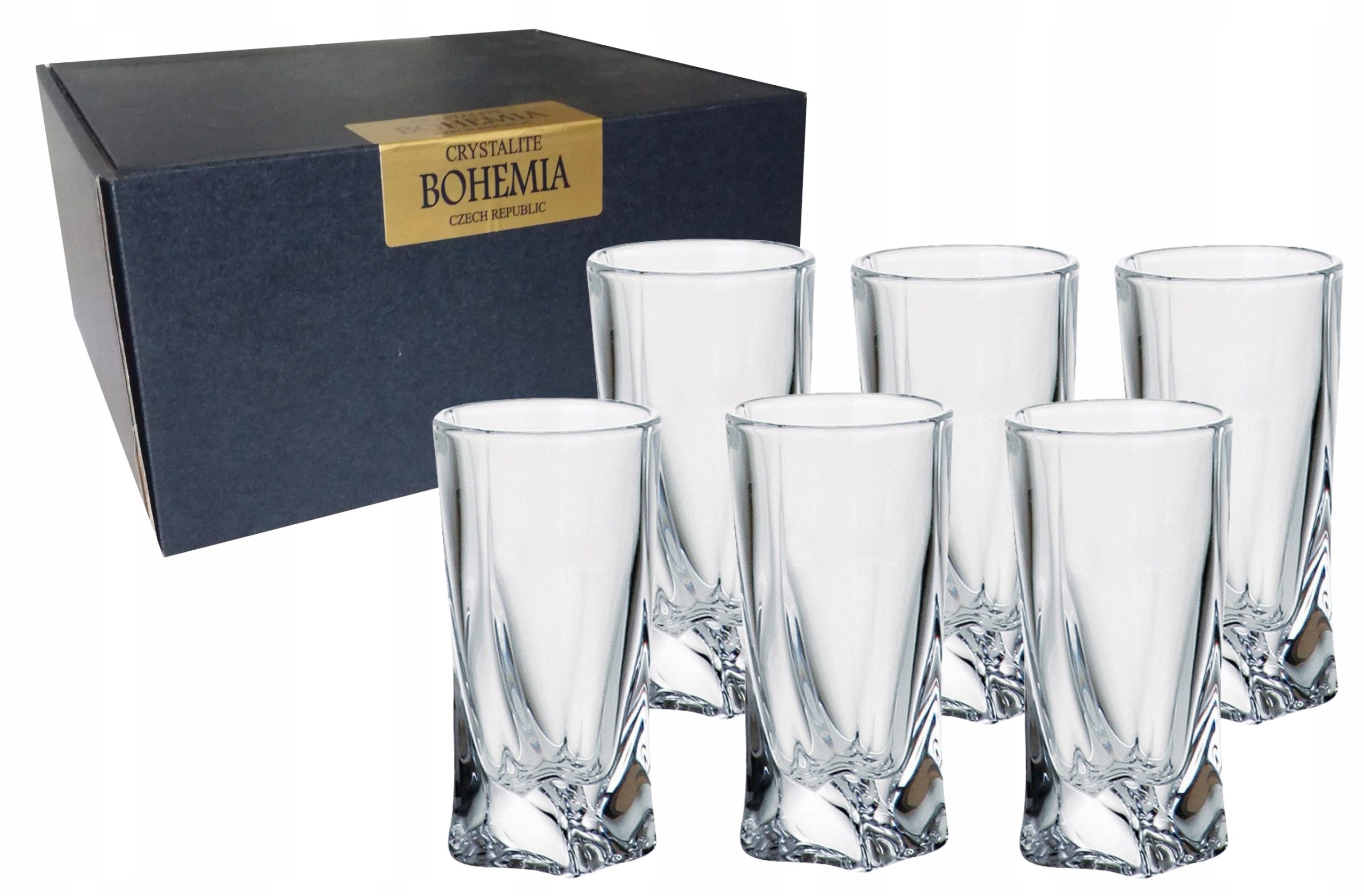 

Bohemia Quadro Kieliszki 50ml Wódki Likieru 6SZT