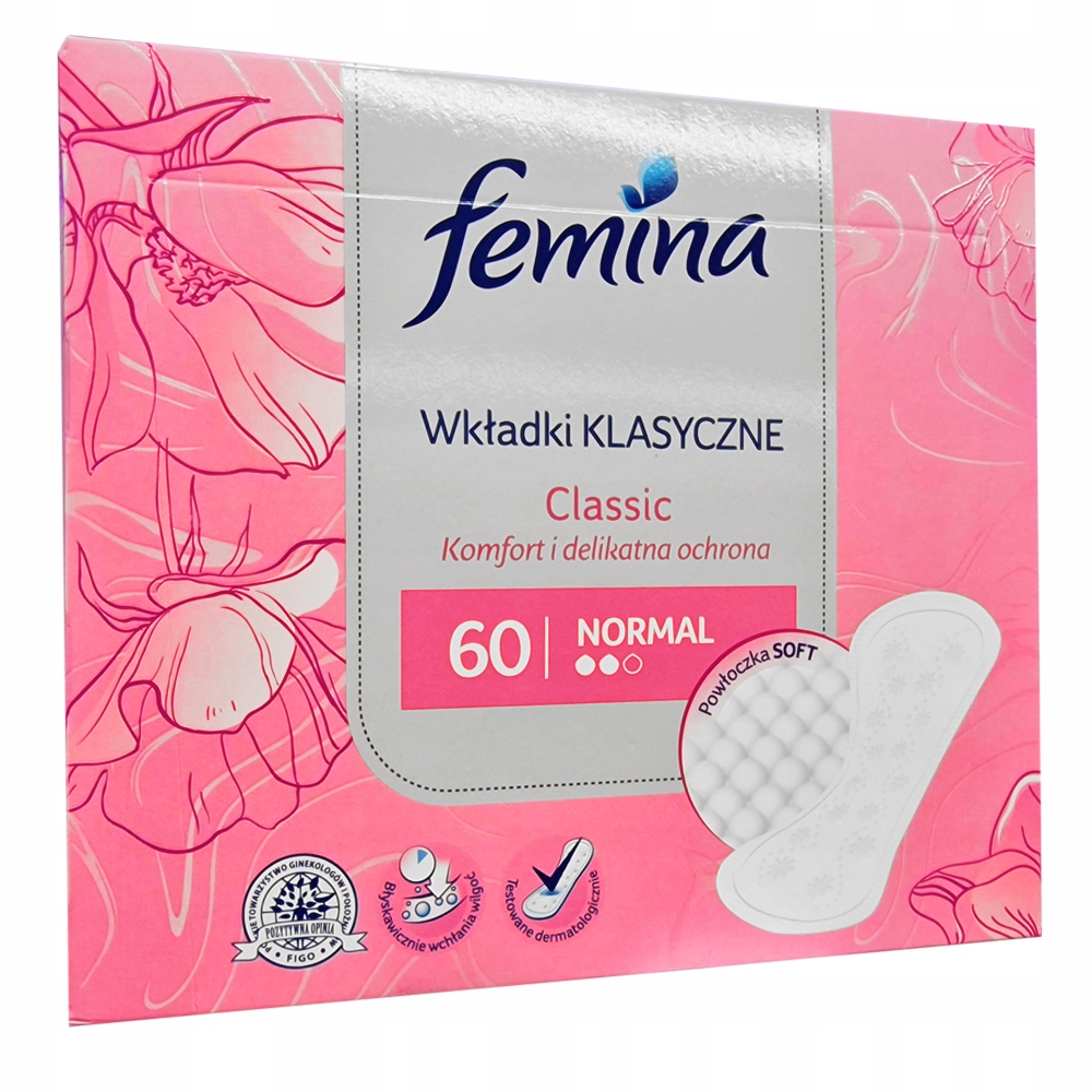 

Wkładki Femina Classic Normal Klasyczne 60SZT