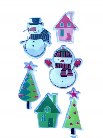 

Naklejki Świąteczne Żelowe Mikołaj Święta 2