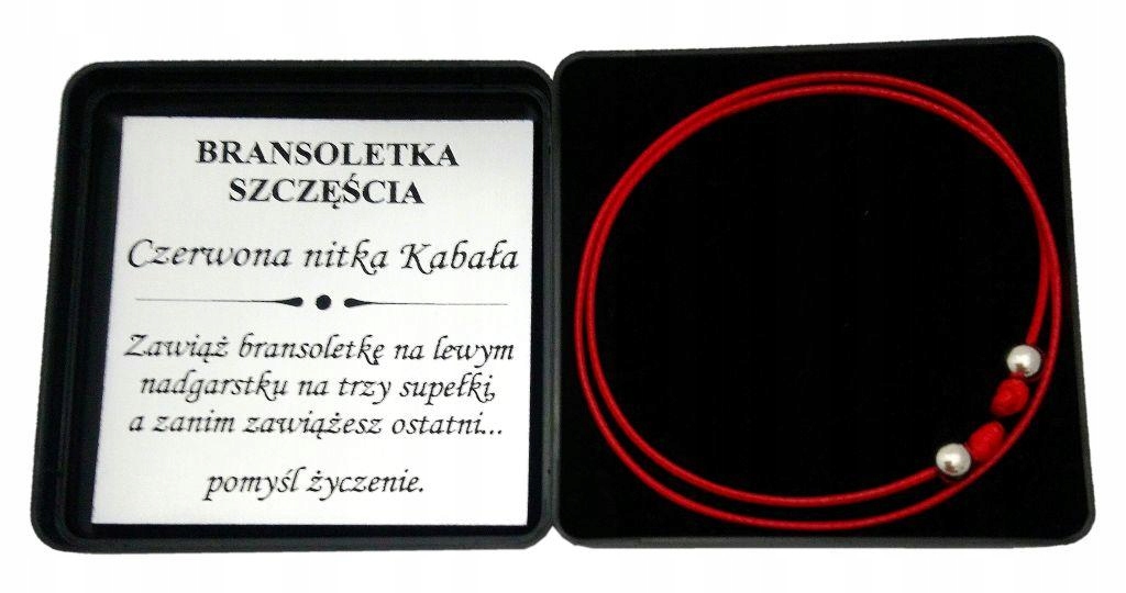 

Bransoletka czerwona nitka Kabała Srebro 925