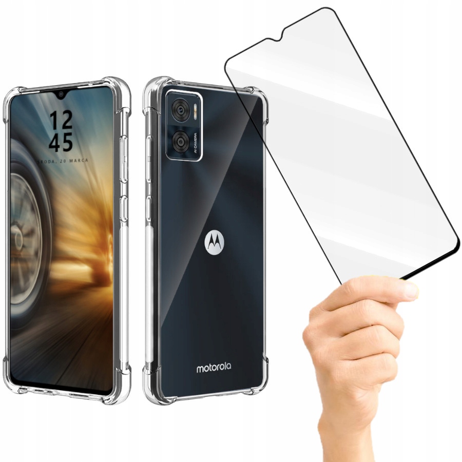 

Etui Pancerne Do Motorola E22 E22I Szkło 5D Full